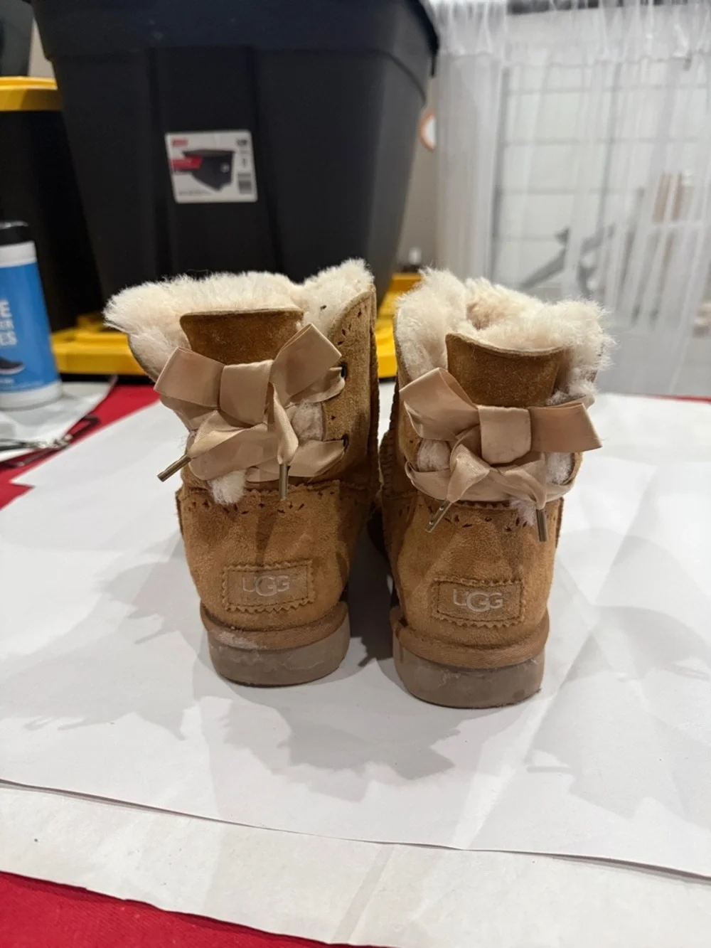 UGG Chestnut Short Shearling Suede Boots